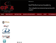 Tablet Screenshot of golfperformanceacademy.com